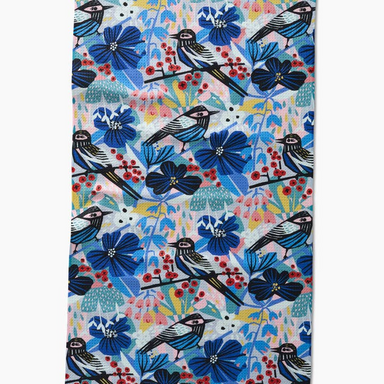 Geometry Birds And Berries Tea Towel