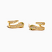 Snake Pavé Hoops - Gold