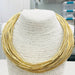 Gold Leatherette Strand Necklace