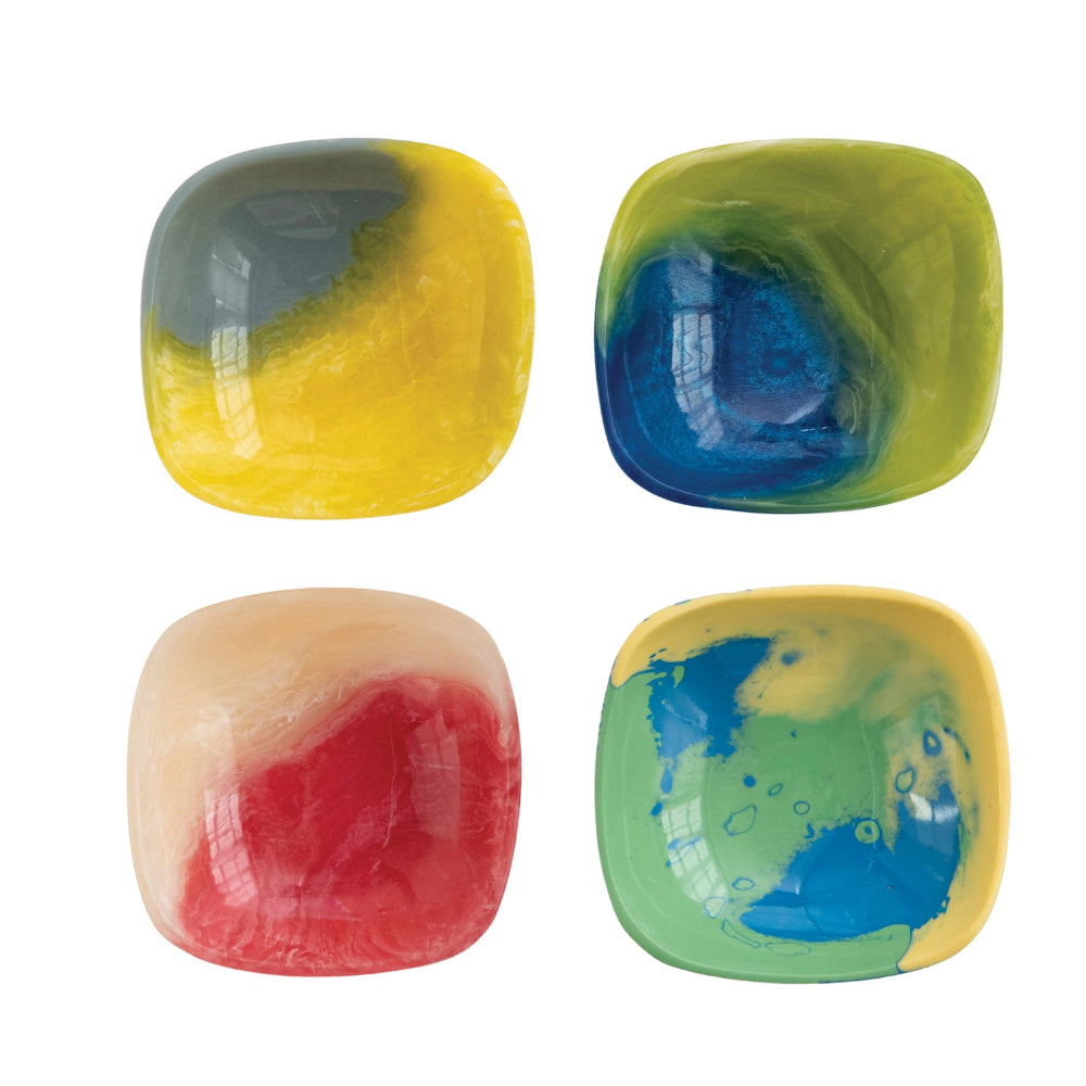 Marbled Resin Dish, 4 Colors