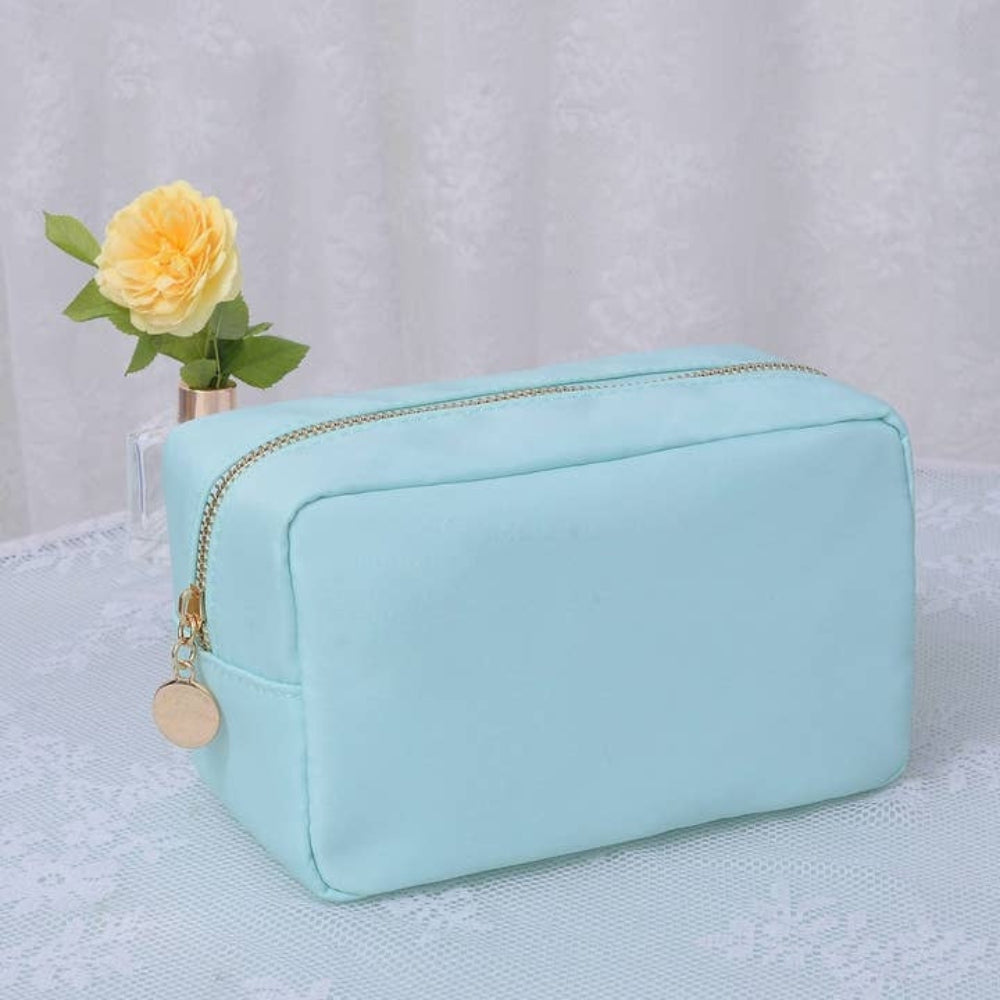 Emma Round Zippered Cosmetic Pouch Bag