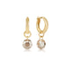 n Reflection Huggie Hoop - 14kt Gold-Filled Clear Crystal Pendant - 11 November
