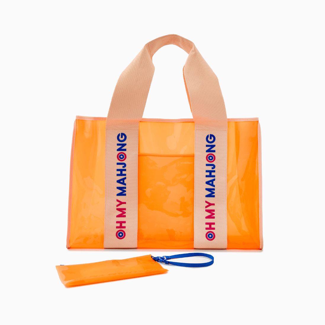 Oh My Mahjong Orange Beach Bag