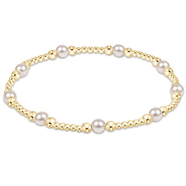 E Newton Purpose 4mm Pearl Bead Bracelet