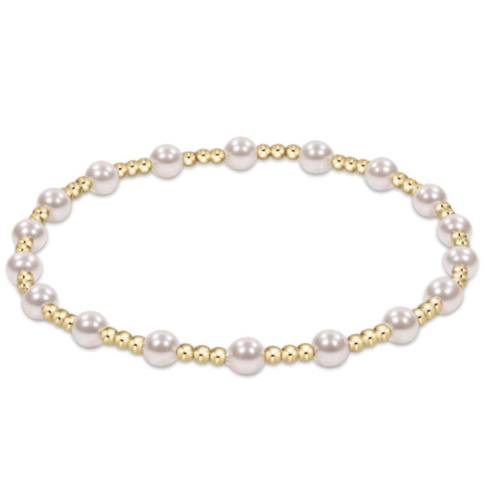 ENewton egirl 4mm Pearl Sincerity Gold Bracelet 