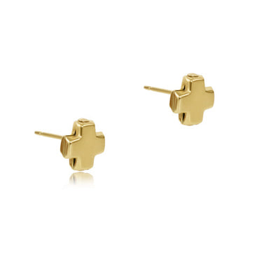 ENewton Signature Cross Gold Stud Earrings