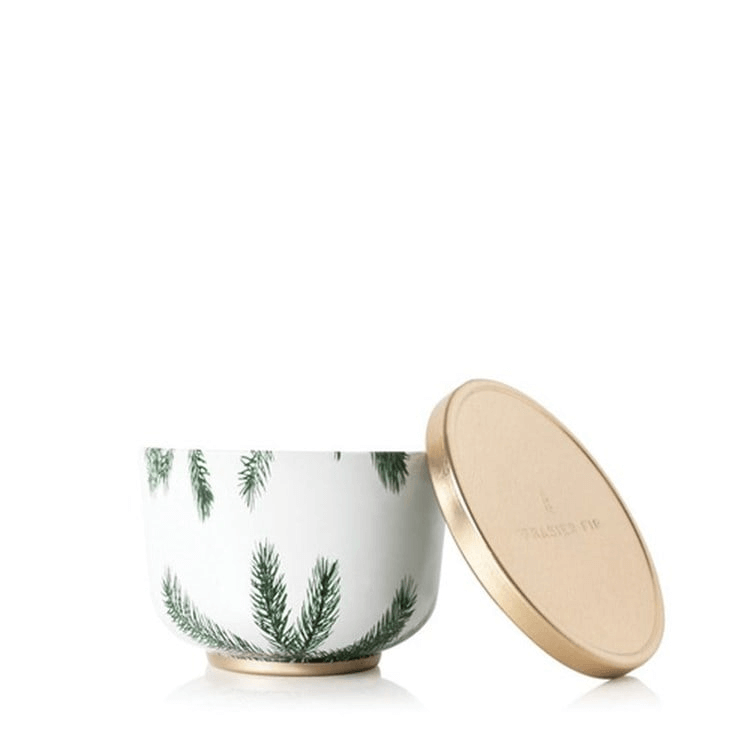 Frasier Fir Candle Tin with Gold Lid