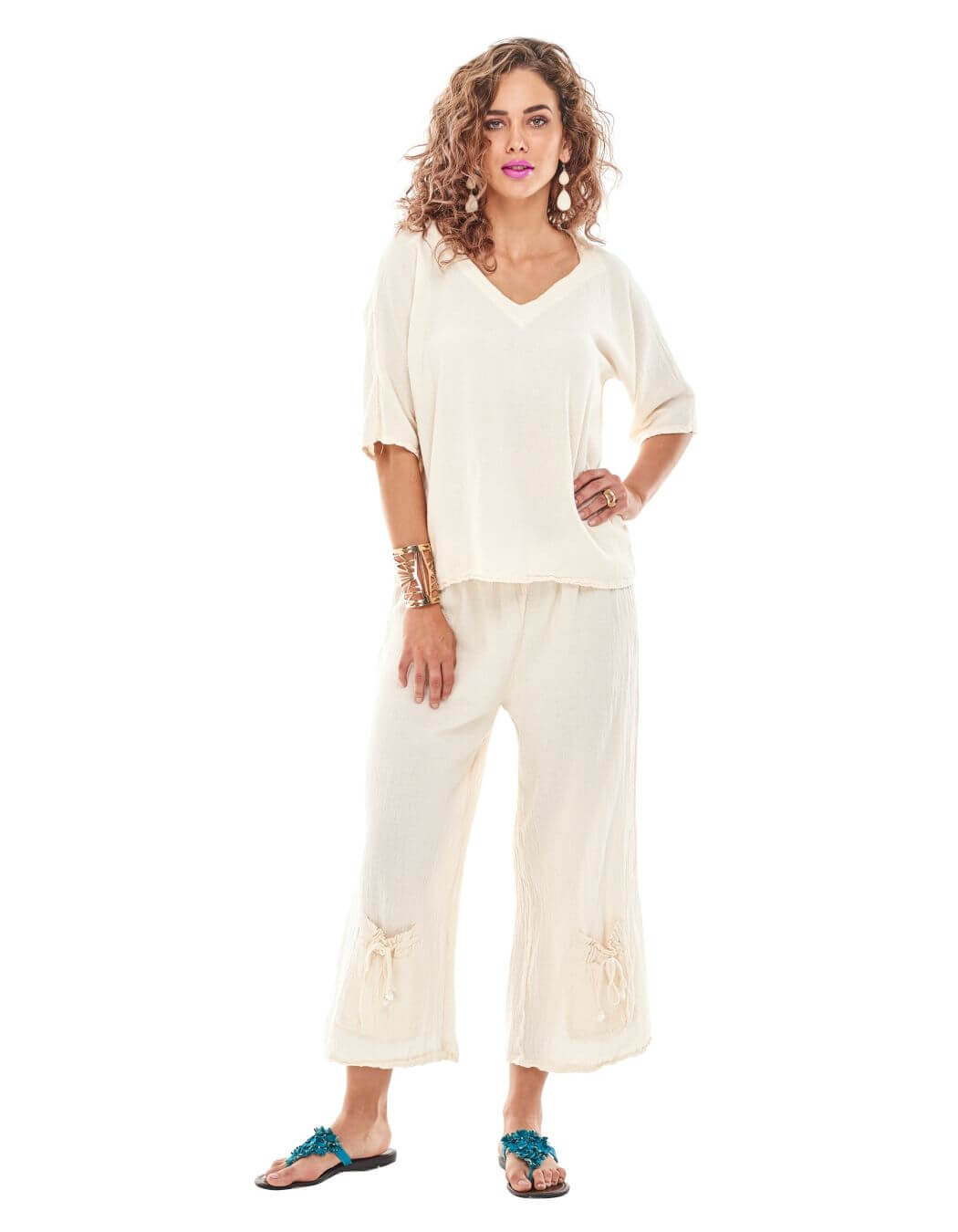 Sammy Gauze Capri Pants