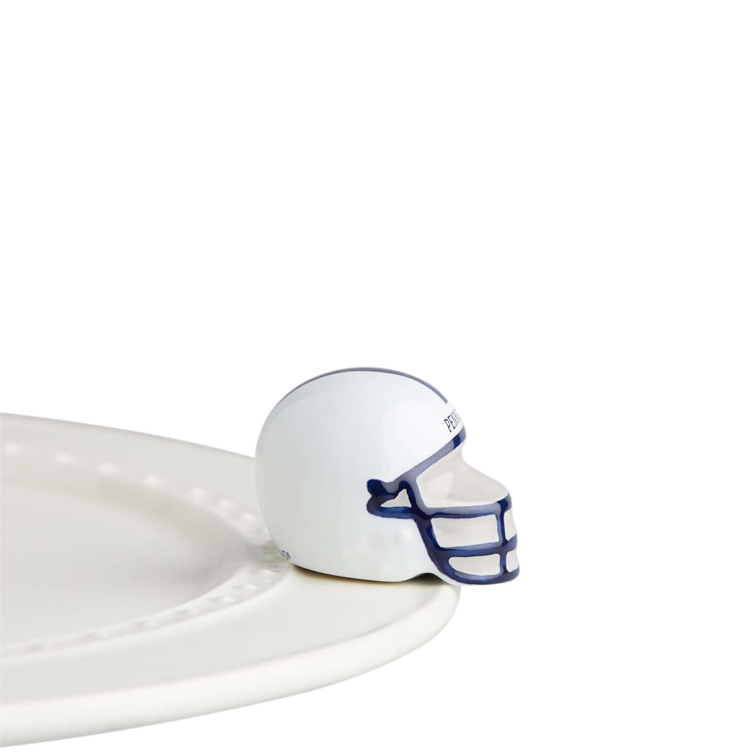 ceramic football helmet Vintage Leather c.1940 quirky display piece for home or office and a fun gift for football fans Mud Pie Football Helmet Chip