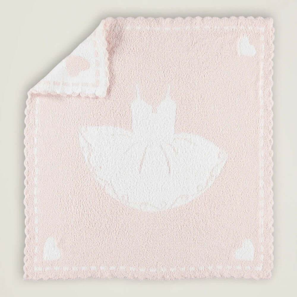 Cozychic Scalloped Receiving Blanket Pink Tutu By Barefoot Dreams