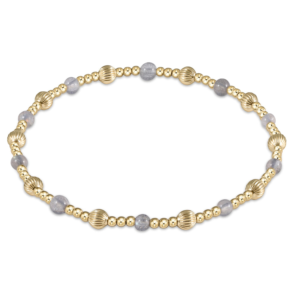 Labradorite Gold Dignity Sincerity 4mm Bead Bracelet