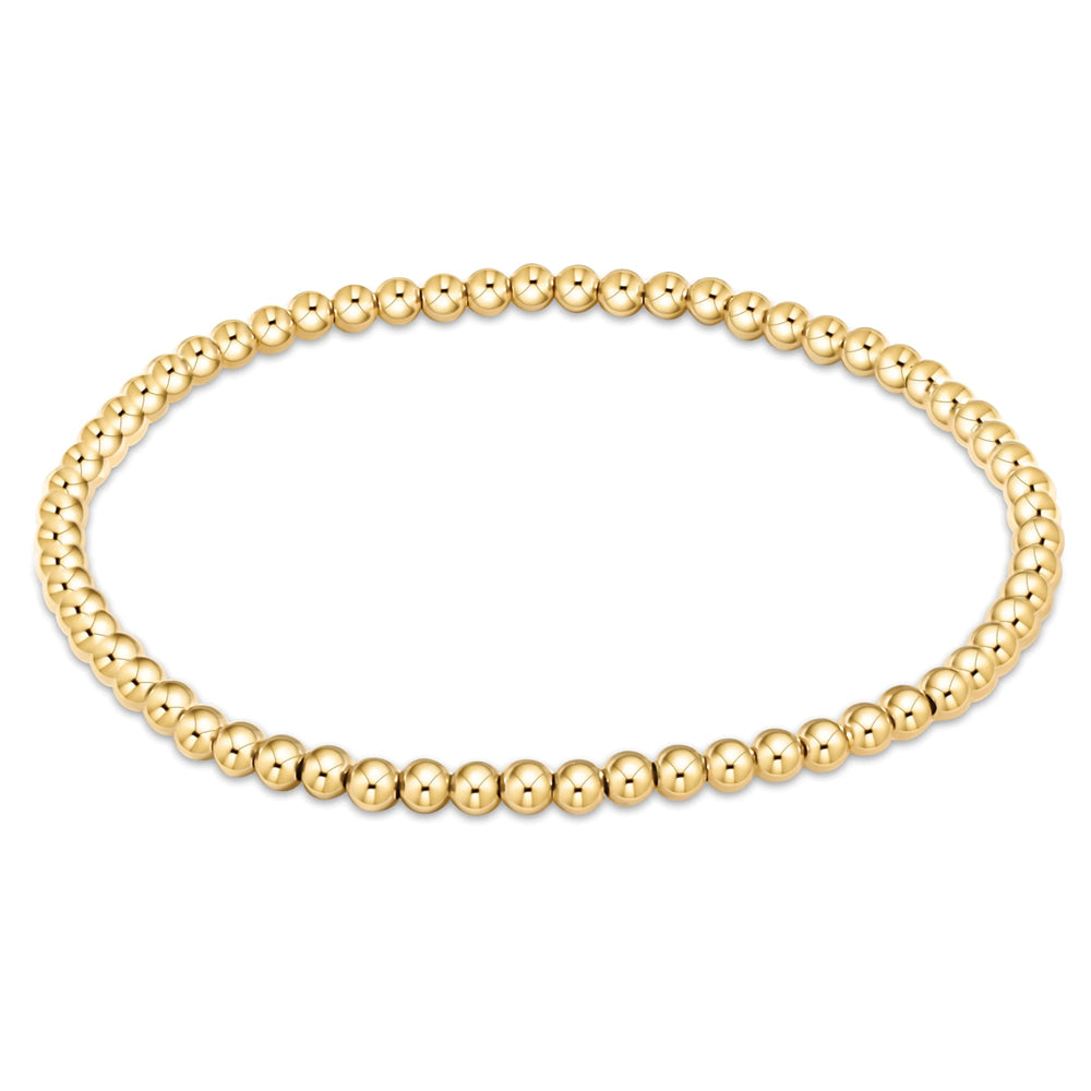 Bracelet Extended Classic 3mm Gold Bead