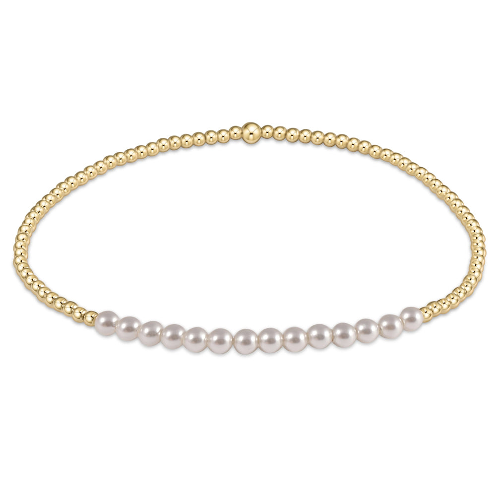 ENewton 2mm Pearl Gold Bliss Bracelet