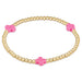 ENewton 2mm Gold Signature Cross Bright Pink Bracelet