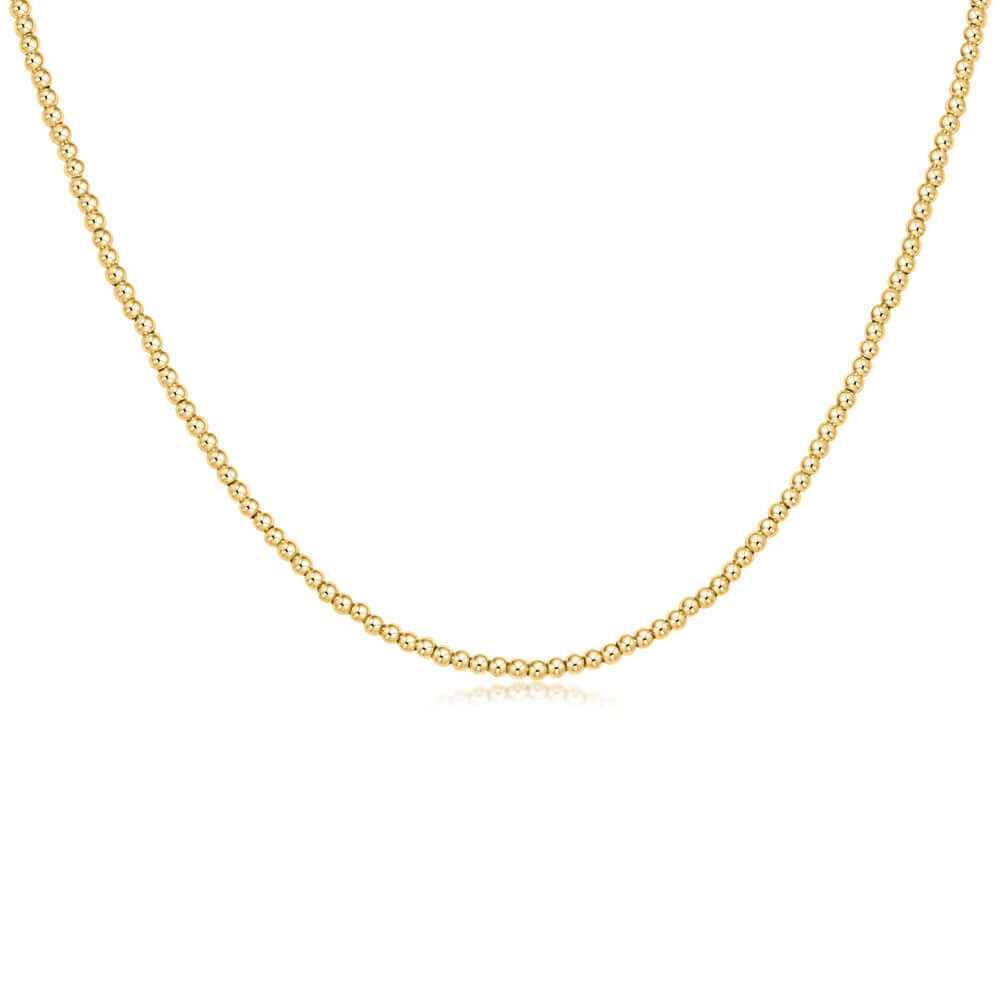 ENewton 15" Choker 2mm Gold Classic Necklace