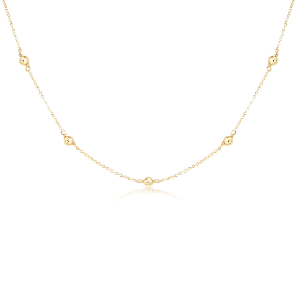 ENewton 15" Choker Gold 4mm Simplicity Chain Necklace