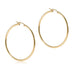 A pair of 14kt gold-filled smooth hoop earrings with notch clasp.