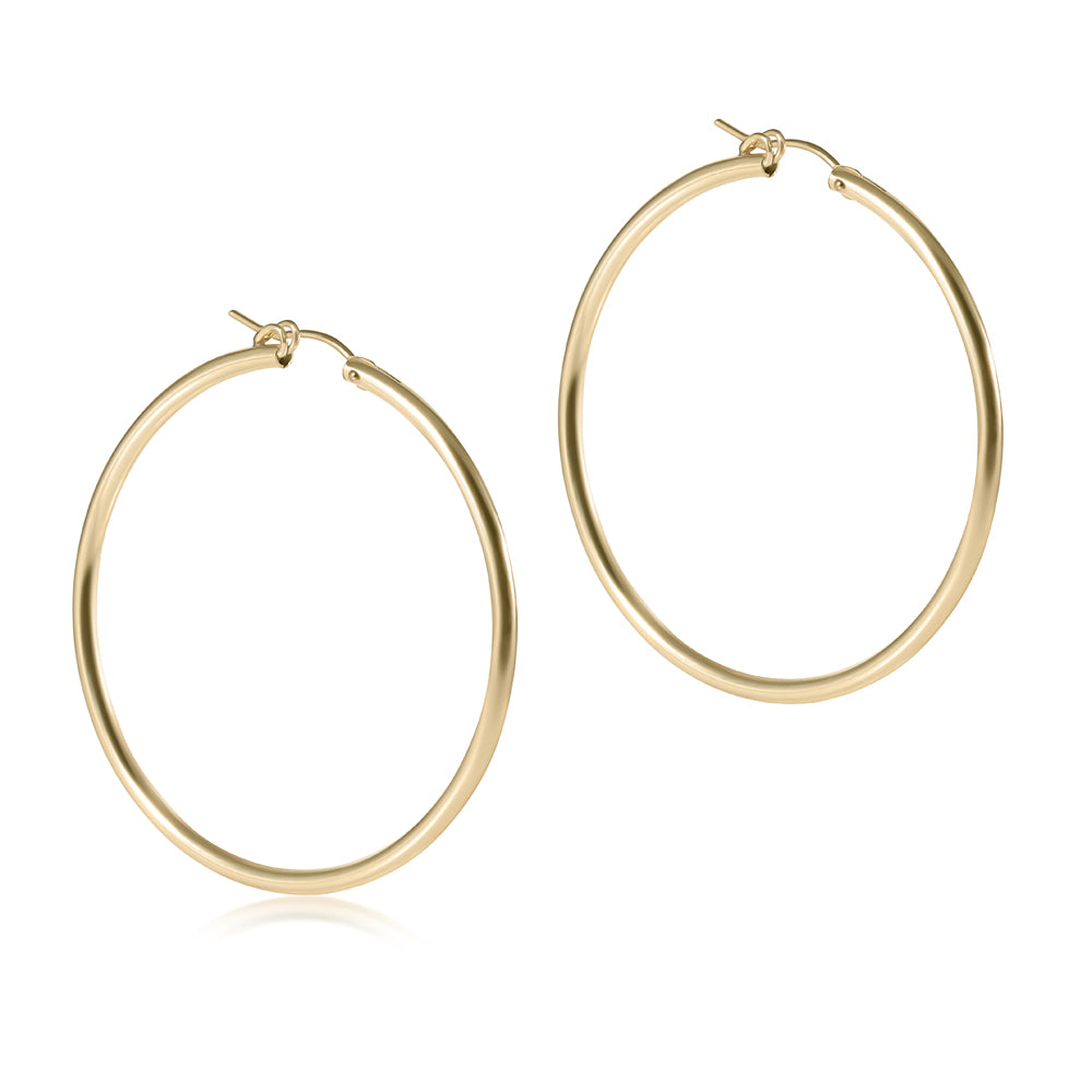 Oval Gold 2'' Smooth Hoop