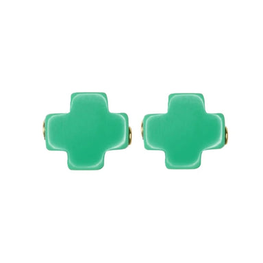ENewton Emerald Signature Cross Earrings