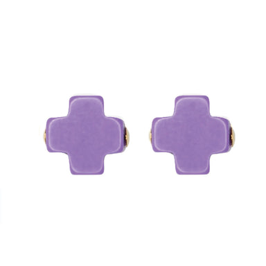 ENewton Signature Purple Cross Earrings