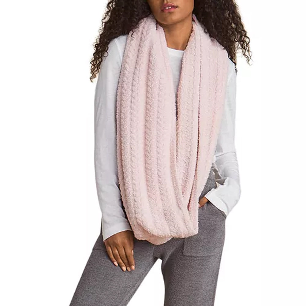 Cozychic Cable Infinity Scarf Ballet Pink By Barefoot Dreams