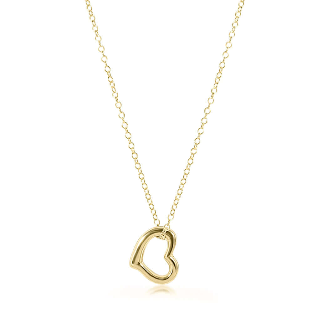 ENewton 16" Gold Love Heart Necklace