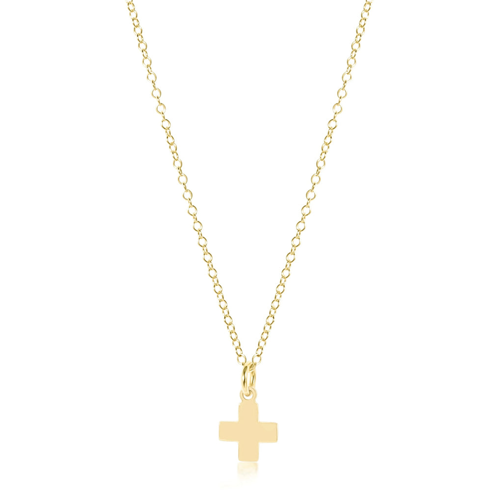 Signature Cross Gold Charm Necklace