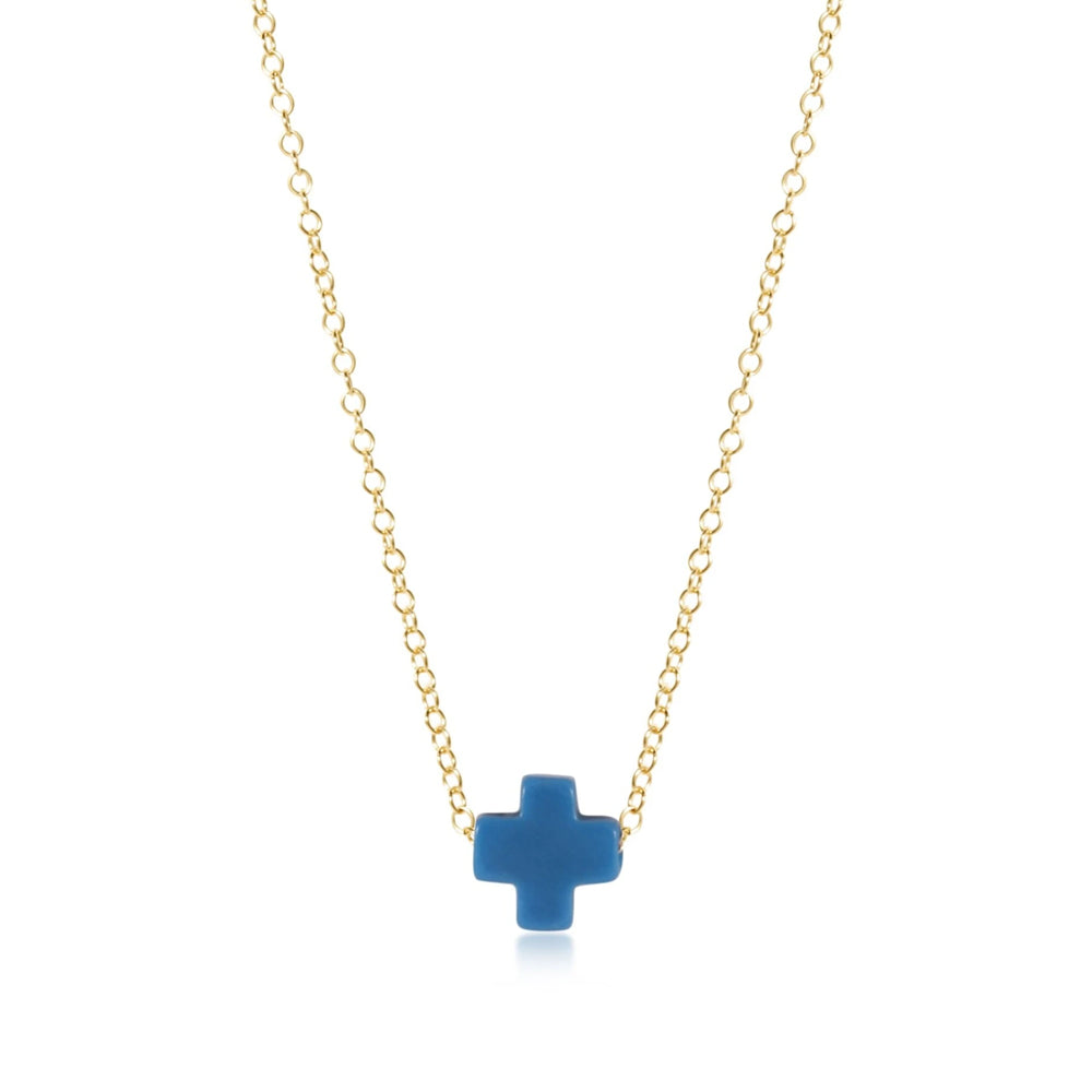 ENewton 16" Cobalt Signature Cross Necklace