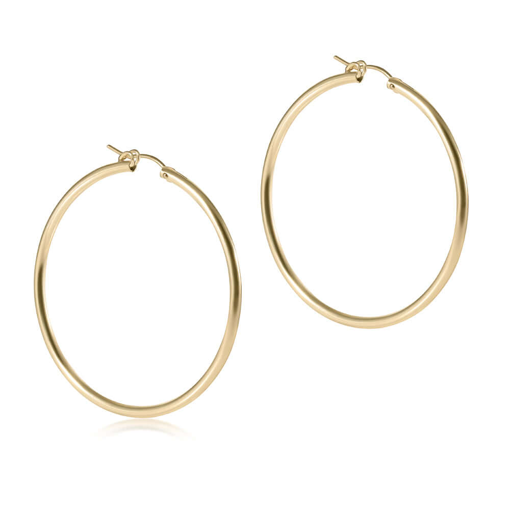Oval Gold 2" Smooth Hoop