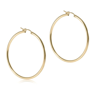 Oval Gold 2" Smooth Hoop