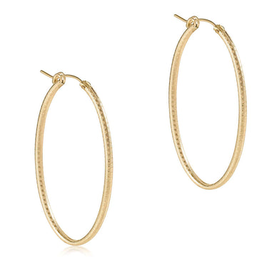 Oval Gold 2" Textured Hoop
