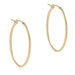 Oval Gold 2" Textured Hoop