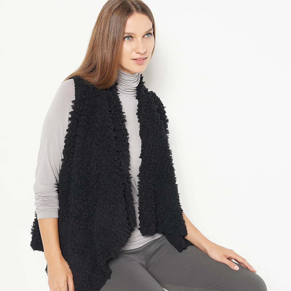 Cozychic Medium Loop Fringe Cascading Carbon By Barefoot Dreams
